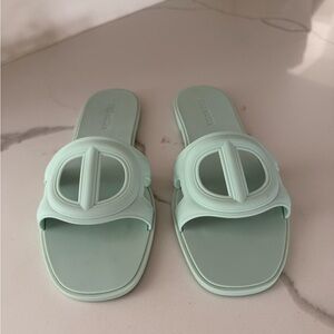 Steve Madden Mint Green Slide Sandals
